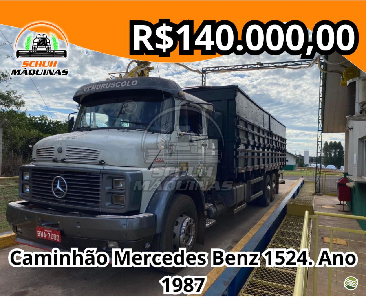 CAMINHAO MERCEDES-BENZ MB 1524 Graneleiro Truck 6x2 Schuh Máquinas MARECHAL CANDIDO RONDON PARANÁ PR